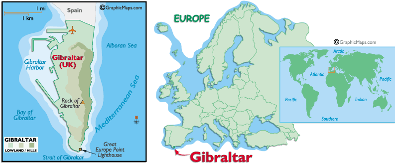 gibraltar map europe